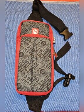 Nintendo Switch Go Pack Mario Edition Sling Crossbody Carry Case Red & Black EUC